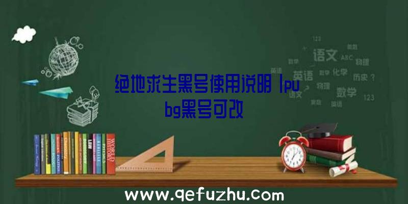 「绝地求生黑号使用说明」|pubg黑号可改